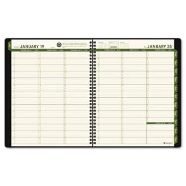 Imagem de at-A-GLANCEamp;reg; - Recycled Weekly/Monthly Appointment Book, Green, 8 1/4amp;quot; x 10 7/8amp;quot, Sold As 1 Each - Tips for amp;quot;Green livingamp;quot; Featured Every Week.