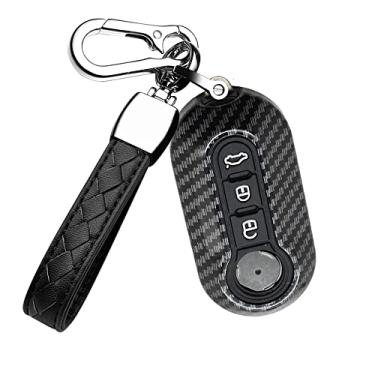 Imagem de HIBEYO Capa de chaveiro compatível com Fiat Ducato 500 500L Panda Grande Punto Lancia M...