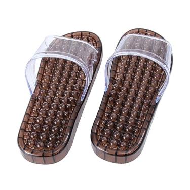 Imagem de Beavorty sandálias de deslizamento planas mulheres chinelos de verão femininos chinelos de casa feminina chinelos femininos chinelos de massagem chinelo para cuidados com os pés café