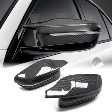 Imagem de GaofeiLTF Tampas de espelho para BMW G80 M3 G82 M4 2020 2021 2022 2023 Fibra de carbono real porta lateral do carro tampa do espelho retrovisor tipo complemento direto