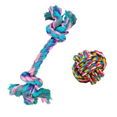 Imagem de Elo Imports Kit de Brinquedos Interativos para Pets - Mordedor Durável para Filhotes e Cães de Porte Médio (2 Unid)