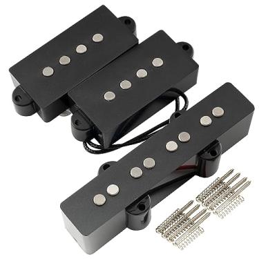 Imagem de Artec POA4-JOA4 Alnico 5 Tom Vintage Captadores PJ-Bass Set para Baixo 4 Cordas Jazz/Precision Bass, Preto