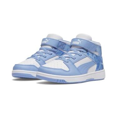 Imagem de PUMA Tênis infantil Rebound Layup Mid Hook and Loop, Puma Sonho de dia branco, 17