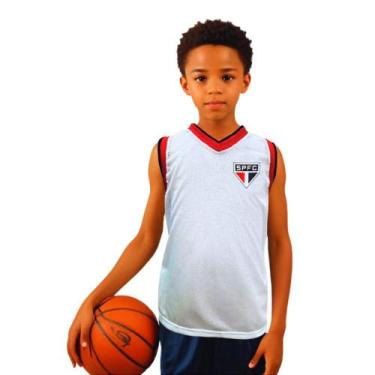 Imagem de Camiseta Infantil São Paulo Regata Basket Style Oficial - Revedor