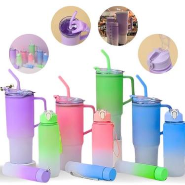 Imagem de Kit 3 Garrafa Copo Para Carro 240ml+500ml+1200ml Virginia - 01Smart, P