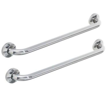 Imagem de Alça de Apoio Banheiro Inox Barra Idoso Cadeirante Deficiente Acessibi