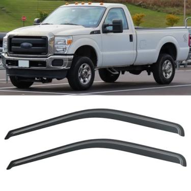 Imagem de Cxdar Protetores de chuva de janela para viseira de ventilação para Ford F250 F350 F450 F550 Super Duty 1999-2016, escudo de defletores de vento para cabine padrão F650 F750 2000-2016