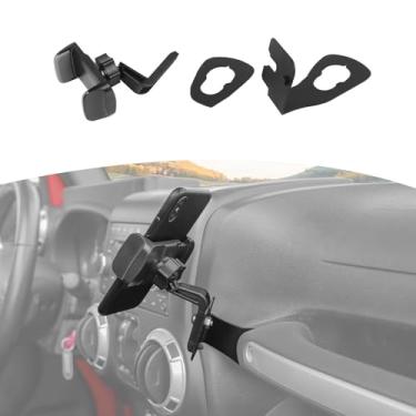 Imagem de RT-TCZ Suporte para microfone de rádio Wrangler JK, suporte de telefone walkie talkie para barra de apoio de passageiros para Jeep Wrangler JK JKU 2011 2012 2013 2014 2015 2016 2017