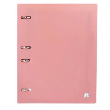 Imagem de Fichário Caderno Argolado Colegial Yes Tons Pastel + 96Fls, Rosa Paste