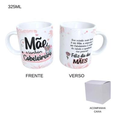 Imagem de Caneca 325ml - Dia das Mães - Mãe E Também Cabeleireira - Laranja e Mi