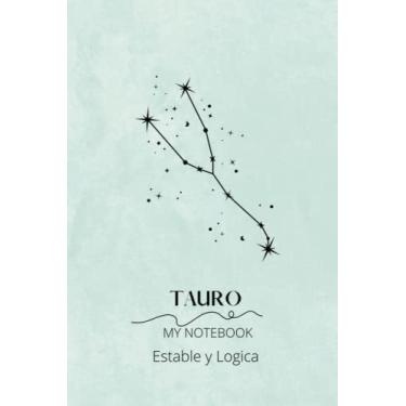Imagem de My Notebook Tauro 108 paginas, cuaderno de signos zodiacales a rayas: Libreta de Notas Estilo Minimalista con estrella zodiacal por Gigi De La Ro