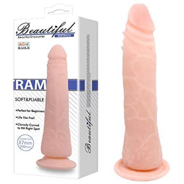 Imagem de Pênis Grosso Realístico Flexível Com Ventosa Para Fixação Flexible - Baile