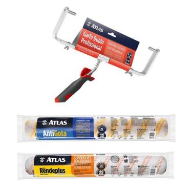 Imagem de Kit Garfo Atlas Duplo + Rolo Anti Gota 46cm + Rendeplus 46cm