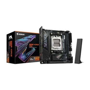 Imagem de GIGABYTE Placa-mãe B850I AORUS PRO AMD AM5 LGA 1718, Mini-ITX, DDR5, 2X M.2, PCIe 5.0, USB-C, WIFI7, LAN de 2,5 GbE, EZ-Latch, Garantia de 5 anos