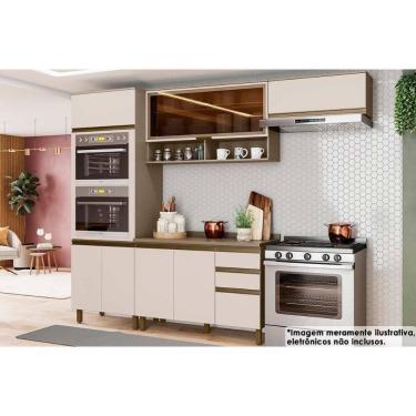 Imagem de Cozinha Modulada Connect 5 Peças 2 Aéreos + 1 Balcão + 1 Paneleiro + 1 Complemento C6p25 Duna Cristal2 Aéreos + 1 Balcão + 1 Complemento