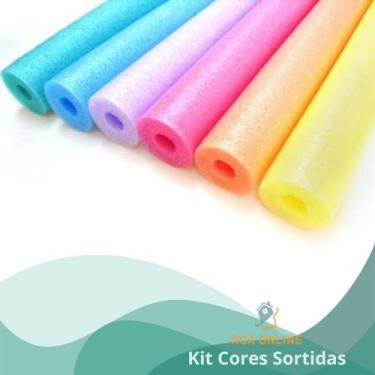 Imagem de Kit 10 Boias Piscina Flutuador Macarrão Com Furo Espaguete - RCAOnline