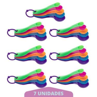 Imagem de kit Medidor Plástico 5 Peças Colher De Sopa Confeitaria 7Un - QUALITY 