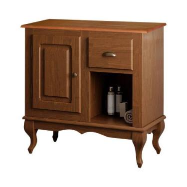 Imagem de Gabinete para Banheiro 1 Porta 1 Gaveta com Pés Luiz XV Dália 3064 Lin