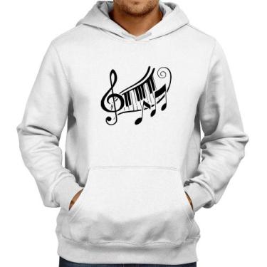 Imagem de Moletom Clave De Sol Teclas - Foca na Moda, Branco, GG