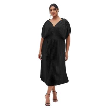 Imagem de City Chic Vestido feminino plus size para coquetel - Henley Midi, Preto, 48