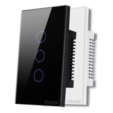 Imagem de Interruptor Smart Wifi Inteligente Touch - EKAZA, Preto