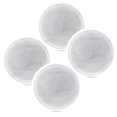 Imagem de Kit 5 Caixas Acustica Teto Som Ambiente Arandela 55w Embutir - E-TECH