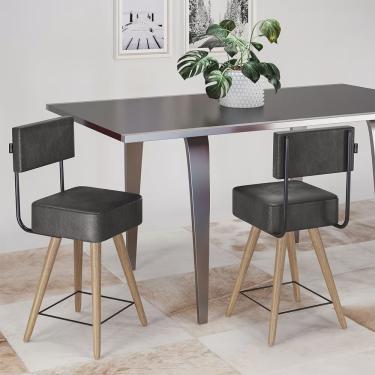 Imagem de Kit 2 Cadeiras Couro Sintético Barcelona