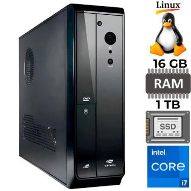 Imagem de Computador Mini Micro ATX Slim Core i7-3770, Memória 16GB, SSD 1TB WD 