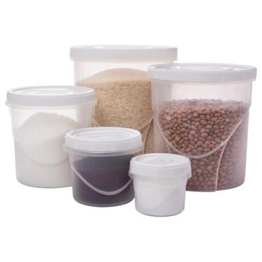 Imagem de Conjunto para Mantimentos Redondo com 5 Unidades Plasútil Branco, 02