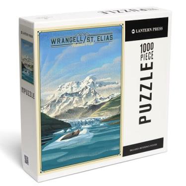 Imagem de Lantern Press 1000 Piece Jigsaw Puzzle, Wrangell-St Elias National Park and Preserve, Alaska, Lithograph