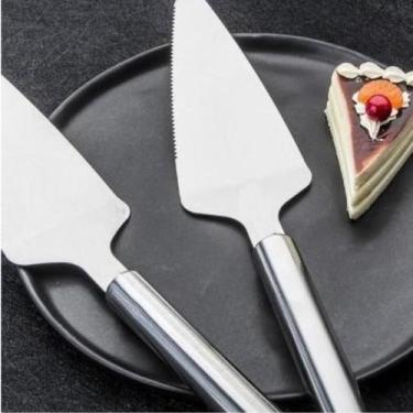 Imagem de Kit 3 Espátulas para bolo torta serrilhado Colher pá inox - Art House