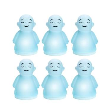 Imagem de LIFVEAN Conjunto de 6 ferramentas de alívio de ansiedade e estresse para meditação mindfulness, itens relaxantes para adultos e crianças, luz noturna de respiração 2 em 1 atualizada