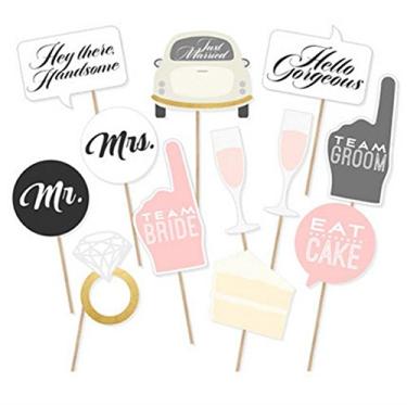 Imagem de Kit de acessórios para cabine de fotos Toshine DIY Decoração de casamento, Fino, Wedding, 20 X 22 CM, 1