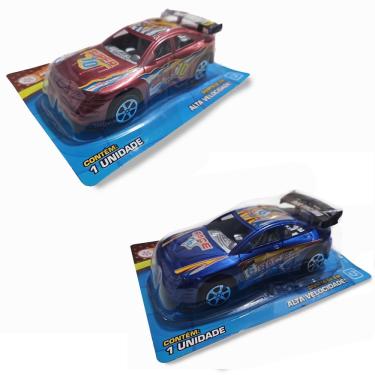 Imagem de Kit 2 Carrinhos Fricção Race Infatil Carro Corrida Possantes Misto