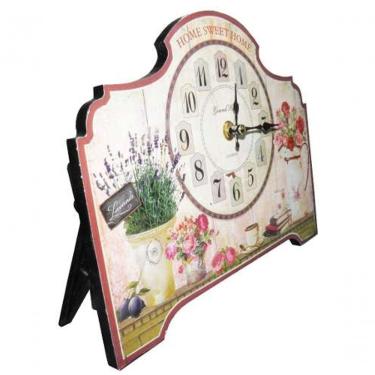 Imagem de Relogio De Mesa Lar Doce Lar Vintage Retro Decoracao Casa (xin-07)