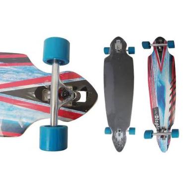 Imagem de Skat Longboard Truck Invertido Abec 15 Rolamento Monobra Radical Shape Rodas