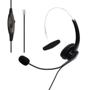 Imagem de Karier Fone de ouvido RJ9 para telefones Cisco Office, microfone com cancelamento de ruído e interruptor mudo, compatível com telefones IP Cisco 6851 6945 7841 7861 7941 7945 7961 7962 7965 8841 8861
