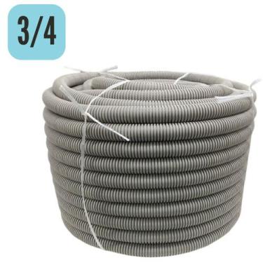 Imagem de Conduíte Eletroduto Corrugado Flexível Cinza 3/4 e 1" - Ribeiro Fabril