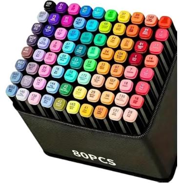 Imagem de Caneta Marcador Touch para Colorir Desenho Boobie Goods Profissional, Ponta Dupla, Codificados por Cores, Caixa de Bônus marcadores artisticos, Canetinha Touch Coloridas para Boobie Goods (80 Cores)