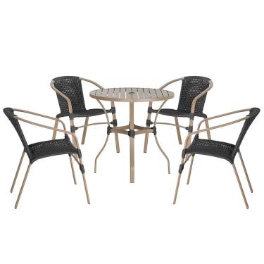 Imagem de 04 Cadeiras Floripa e Mesa Roma Trama 