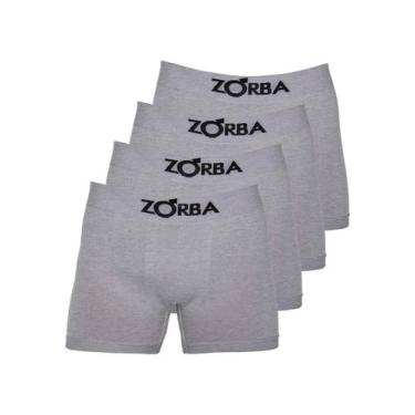 Imagem de Kit com 4 Cuecas Boxer Zorba 781, Cinza, G