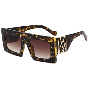 Imagem de Óculos de sol grandes femininos, pretos, com viseira de sol masculina, C7, leopardo, marrom, polarizados