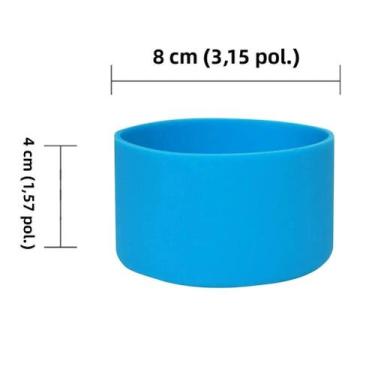 Imagem de Capa de Silicone Antiderrapante para Garrafa de Água Owala 24oz - 8cm,