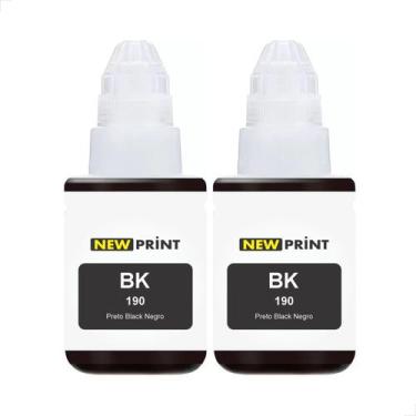 Imagem de Kit 2 Tinta Preta Compatível Canon Gi190 G3110 G3100 G3111 G4110 270ml