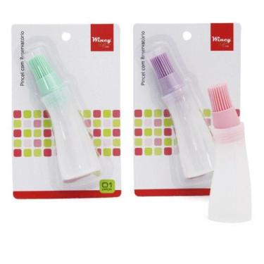 Imagem de Pincel culinario de silicone com reservatorio colors 60ml 14x4cm na ca