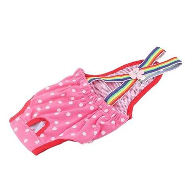 Imagem de Semme Fralda de Cachorro Fêmea Fralda Fisiológica Calça de Roupa íntima para Cães Médios Rosa Vermelho (No. 8 (XS), é recomendável que as vendas sejam)