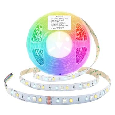 Imagem de GIDEALED Fita de luzes LED RGBWW 24V 10 m, RGB + branco frio branco quente 2700K ~ 6000K, 6 fios RGB CCT fita de luz LED para decoração de quarto iluminação ambiente, apenas fita de luz LED RGBCCT 10