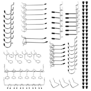 Imagem de Pegboard Hooks Hogurity Heavy Duty 100 unidades para 1/8 e 1/4 Pegboar