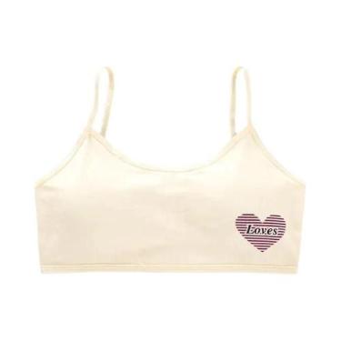 Imagem de Sutiã Esportivo De Algodão Macio Para Meninas Adolescentes, Compatível