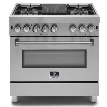 Imagem de Fogão De Piso Elettromec Professional 5Q 90cm Inox FGE-5Q-90-XP-2GMA 220V